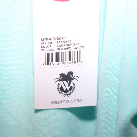 NWT Wildfox Asymmetrical Long Sleeve Knit Sweater Top Size XS - Picture 9 of 9